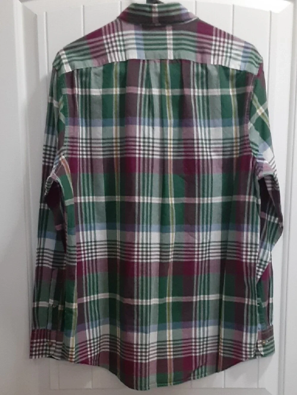 J. Crew Men's Classic Indian Madras Plaid Button-Down Shirt - Medium